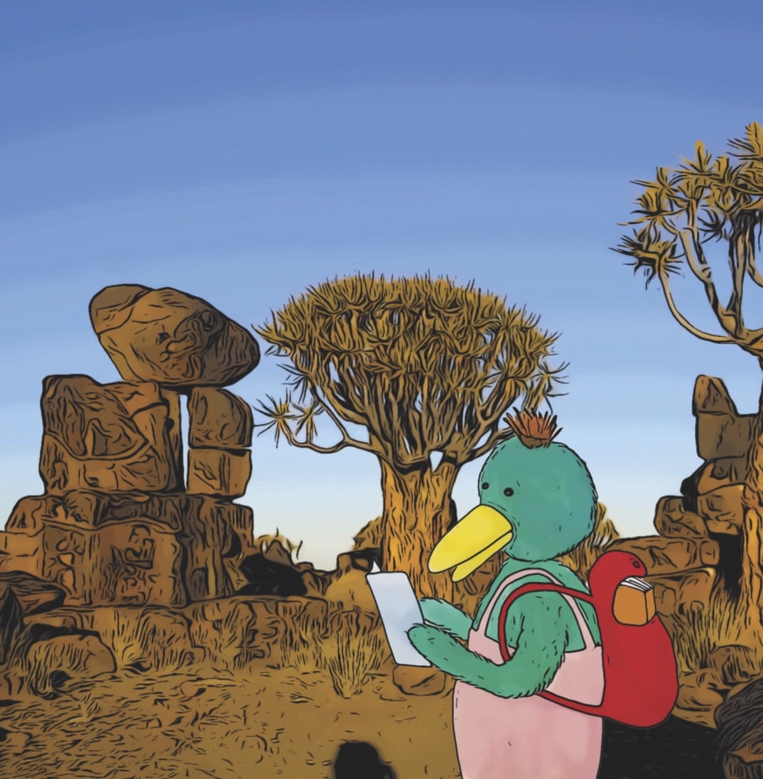 Extrait du livre pour enfants et jeunesse Chasseurs de pierres en Namibie
