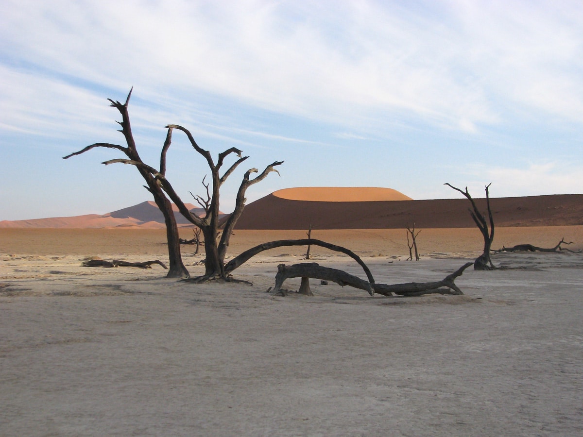 Photo d'un désert lors d'un voyage au Namibie pour le livre Chasseurs de pierres en Namibie