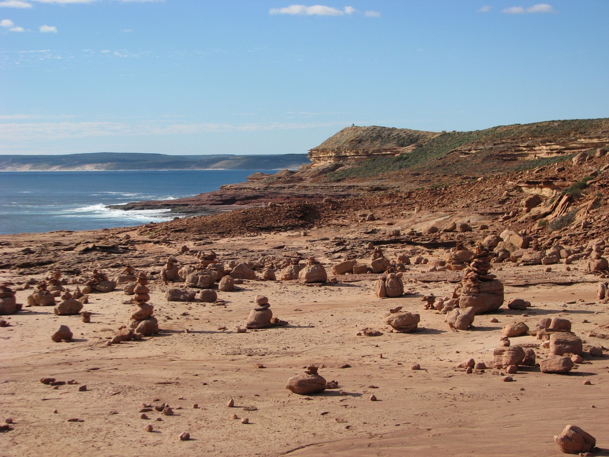 Photo d'un paysage lors d'un voyage en Australie pour le livre Chasseurs de pierres en Australie